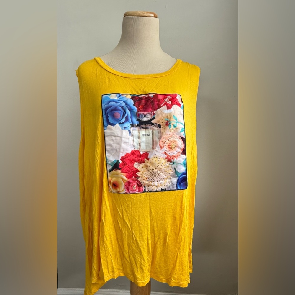 love J Bright Yellow Knit Crewneck Top | Size 3X